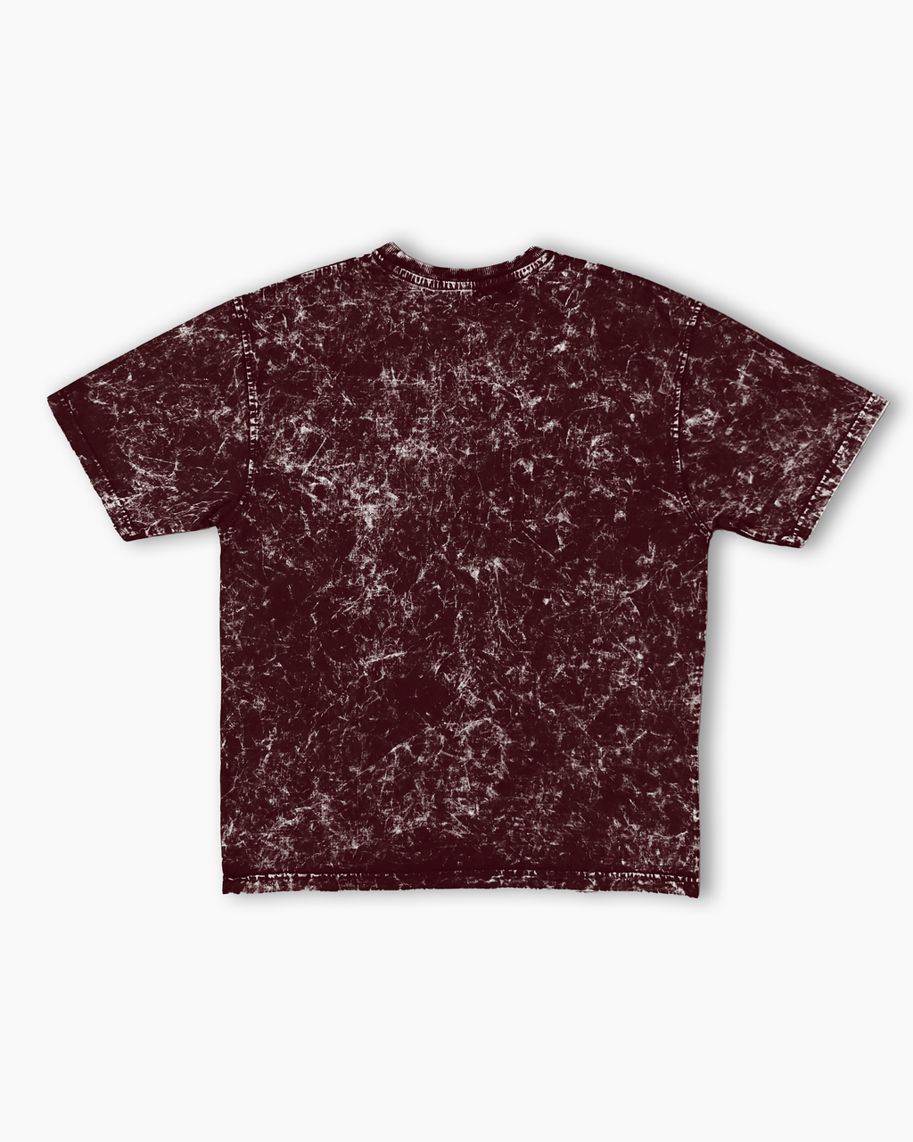 Maroon Acid Washed Oversized T-Shirt
