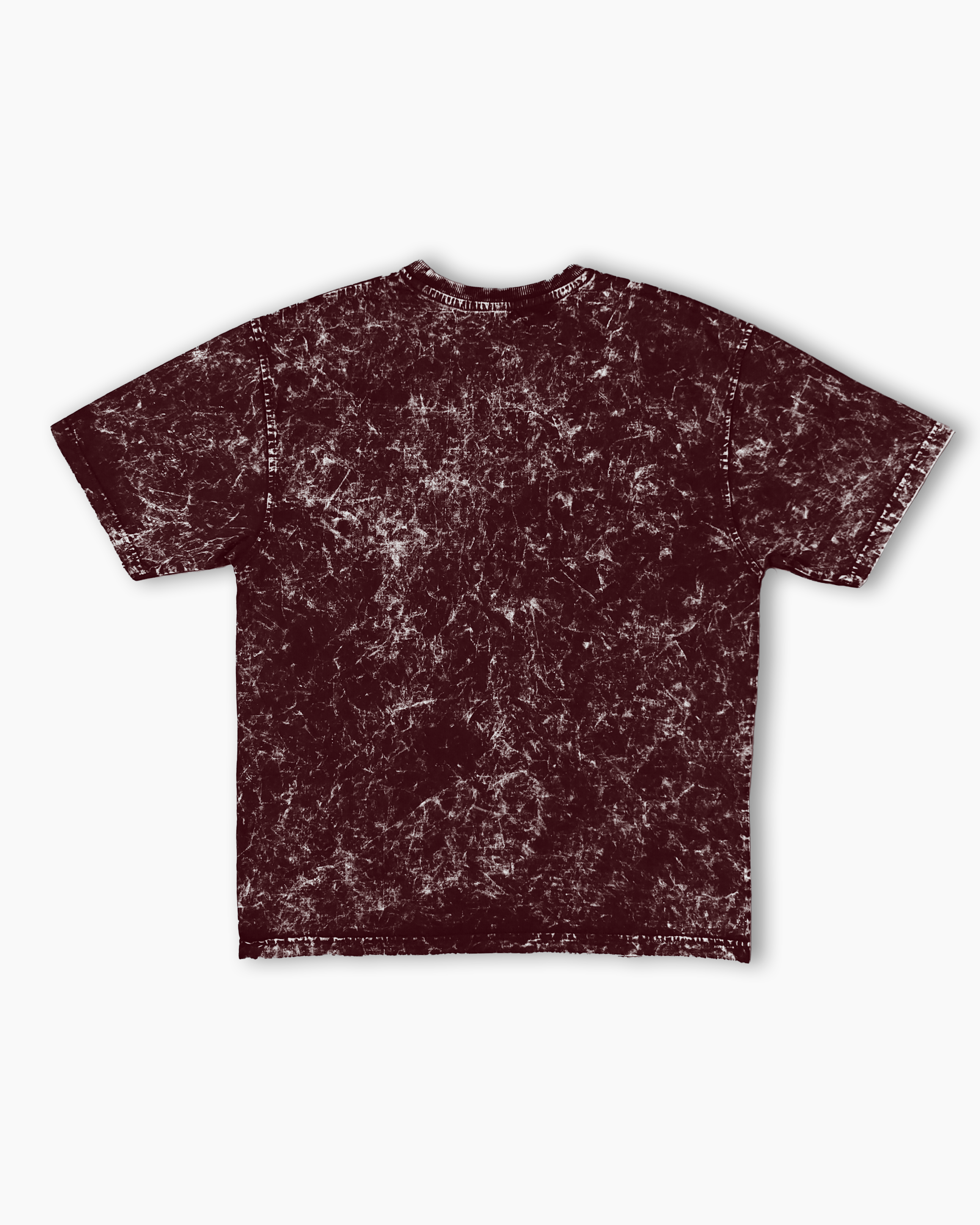 Maroon Acid Washed Oversized T-Shirt