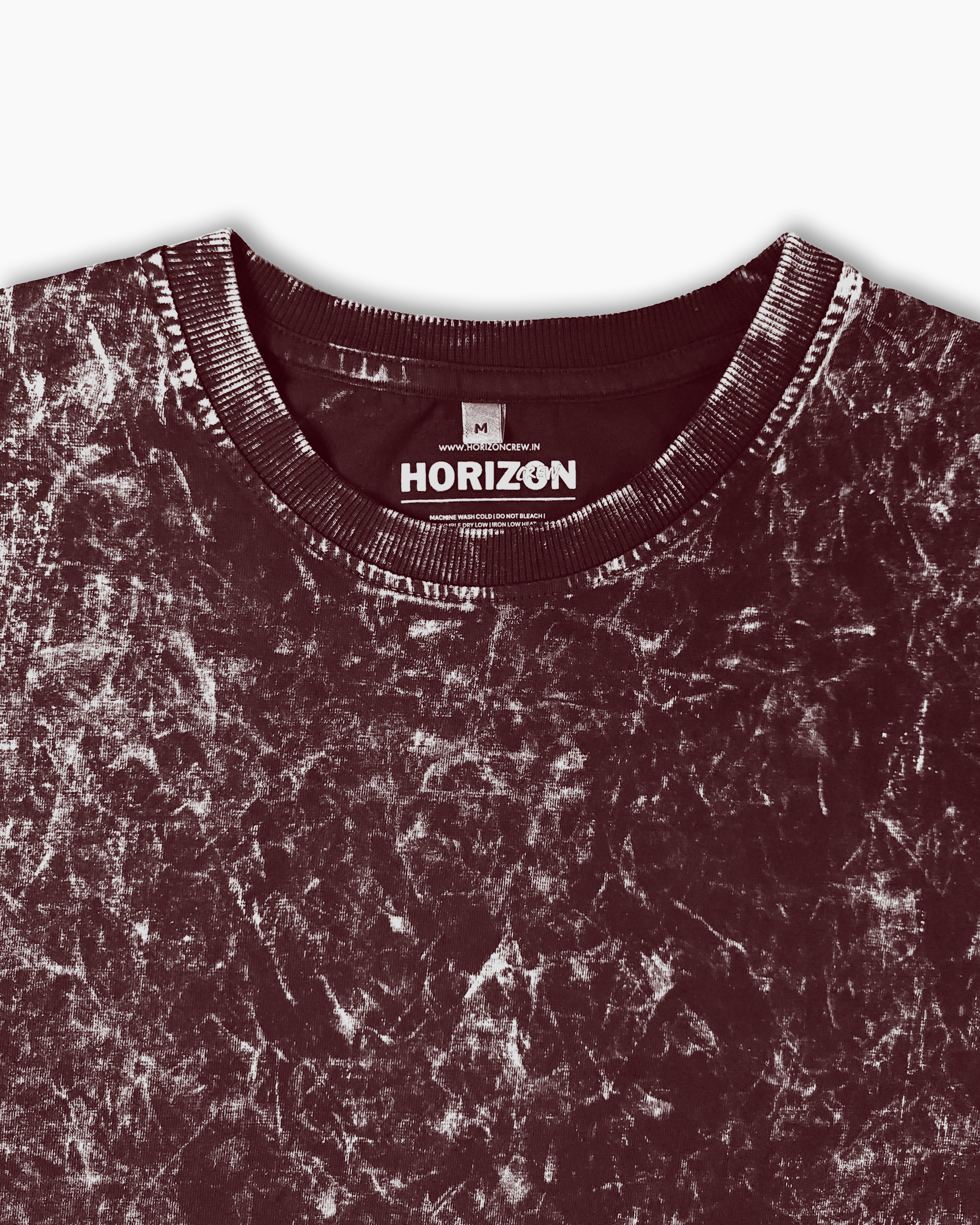 Maroon Acid Washed Oversized T-Shirt
