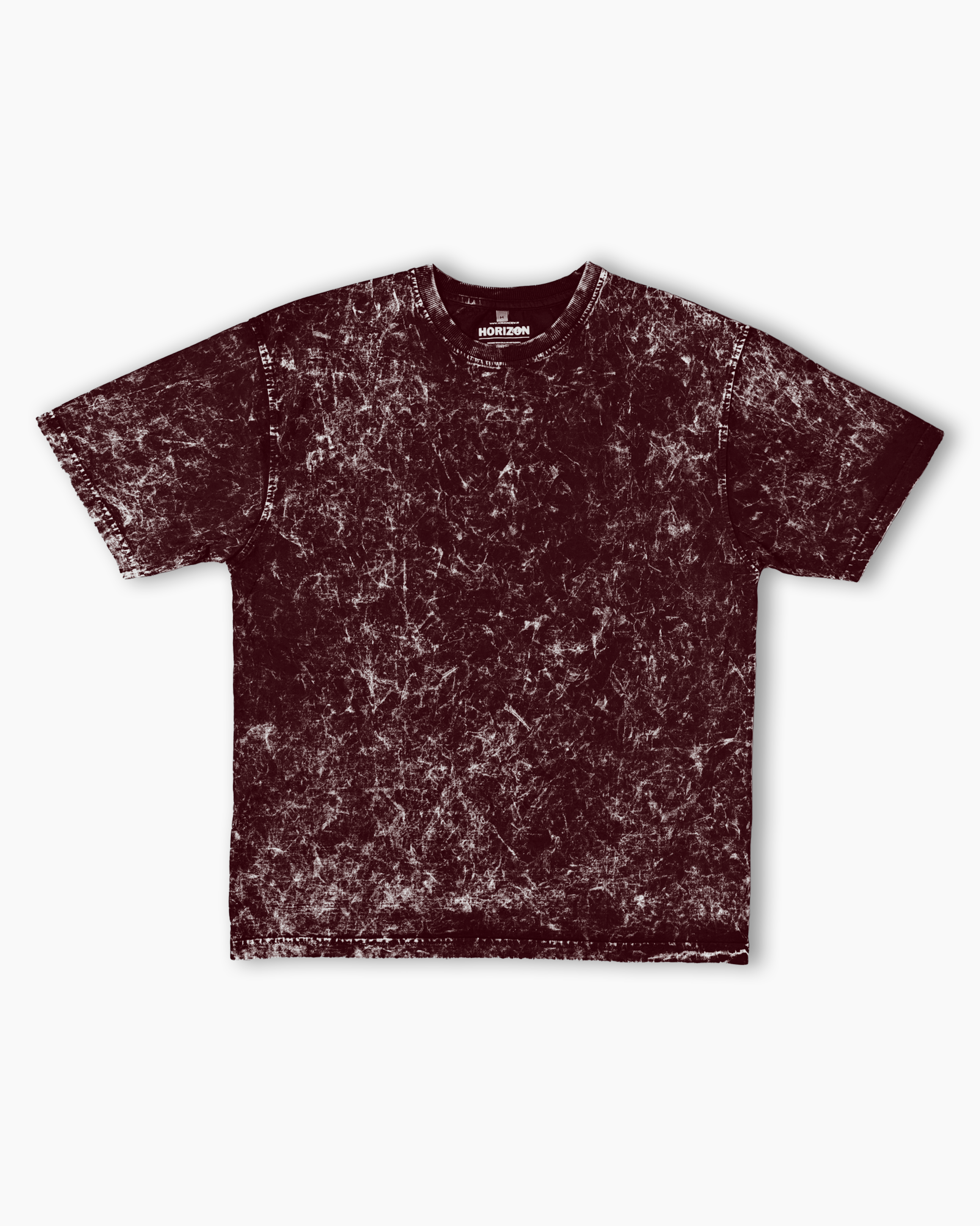 Maroon Acid Washed Oversized T-Shirt
