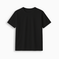 Black regular fit t-shirt on a white background