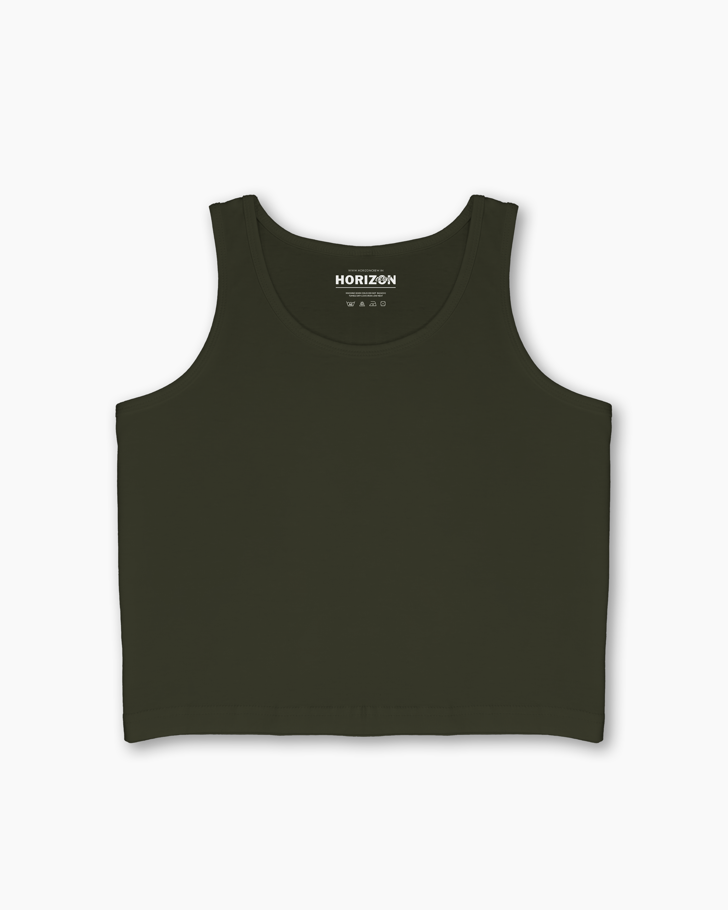 Olive Essential Crop Tank
