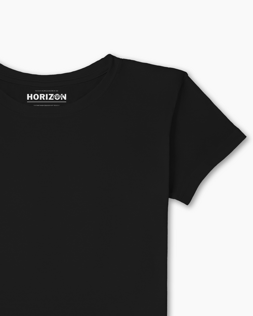 Black Essential Crop Tee