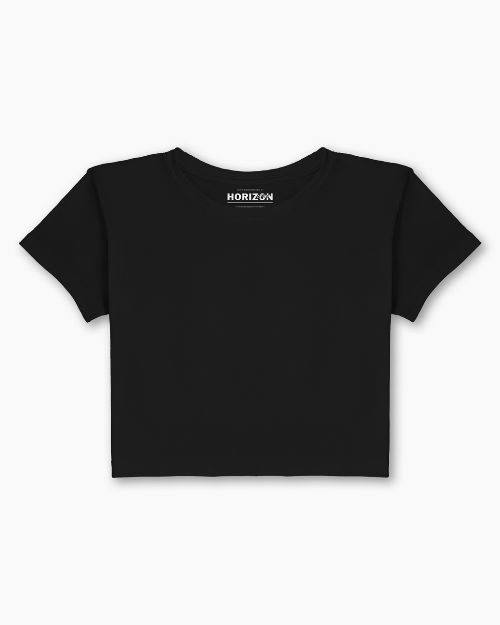 Black Essential Crop Tee