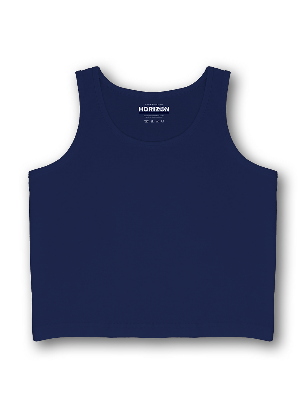 Dark Blue Essential Crop Tank
