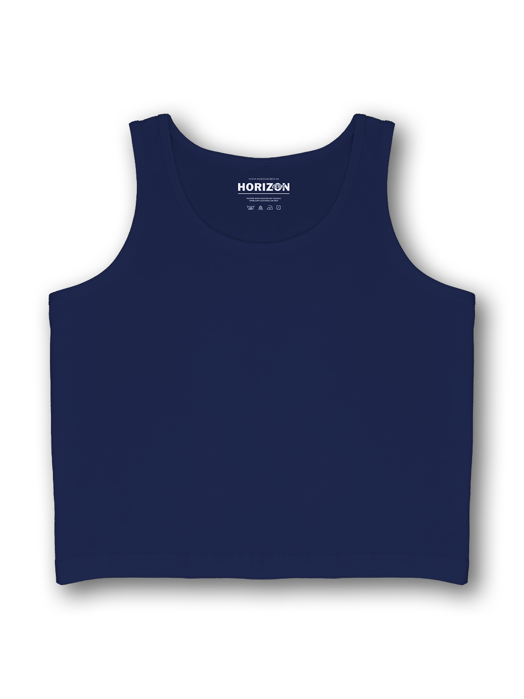Dark Blue Essential Crop Tank