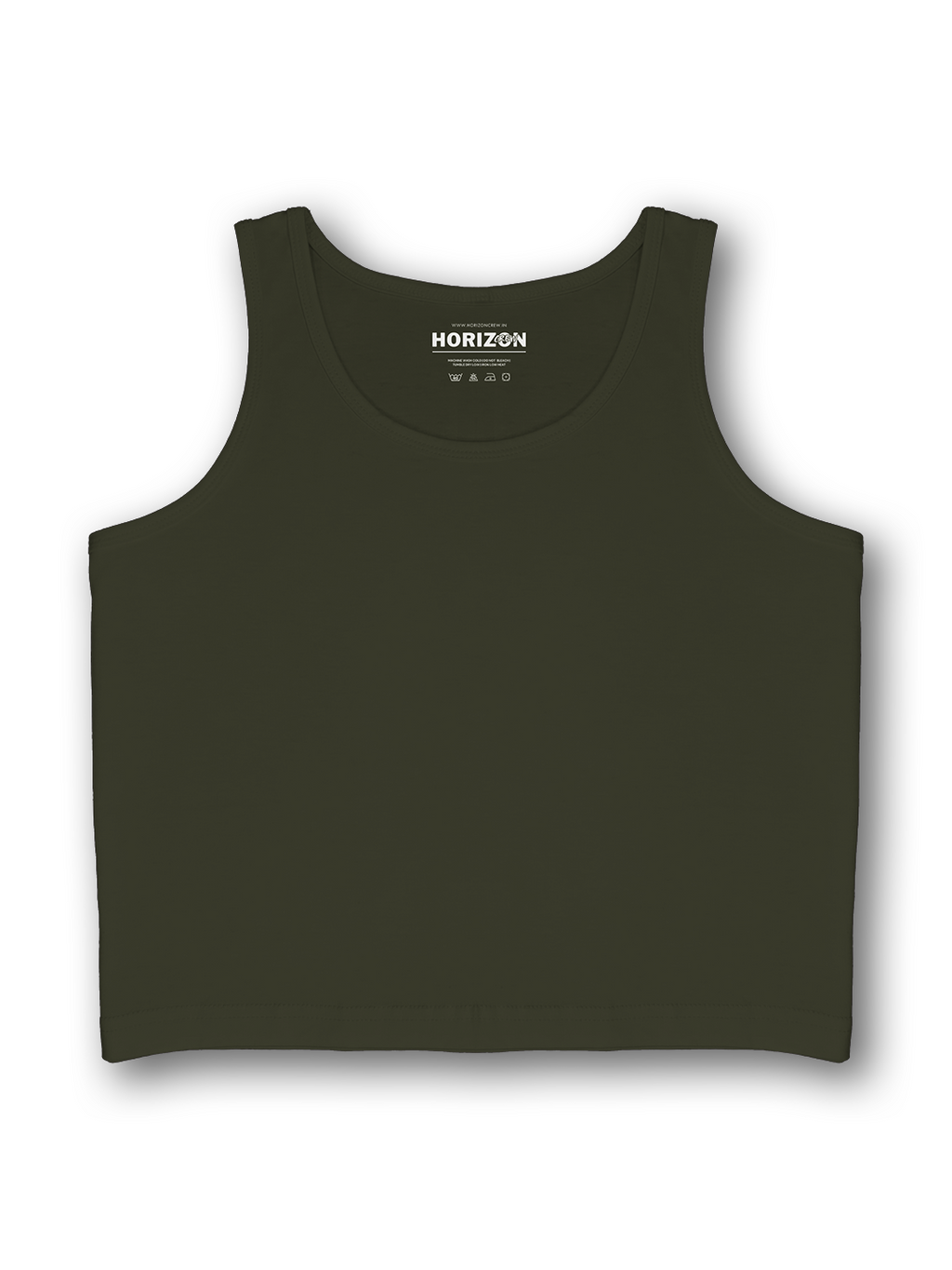 Olive Essential Crop Tank